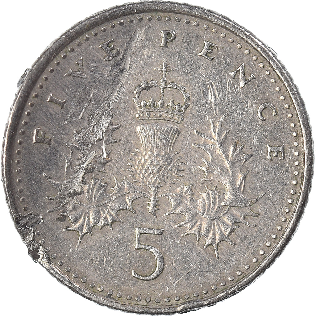 Münze, Großbritannien, 5 Pence, 2003