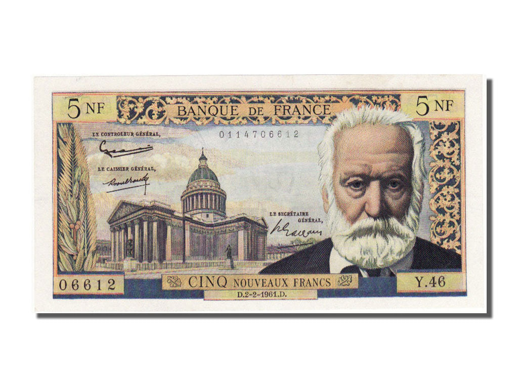 5 Nouveaux Francs type Victor Hugo