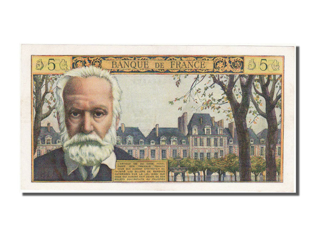 France, 5 Nouveaux Francs, 5 NF 1959-1965 ''Victor Hugo'', 1964, KM #141a,...