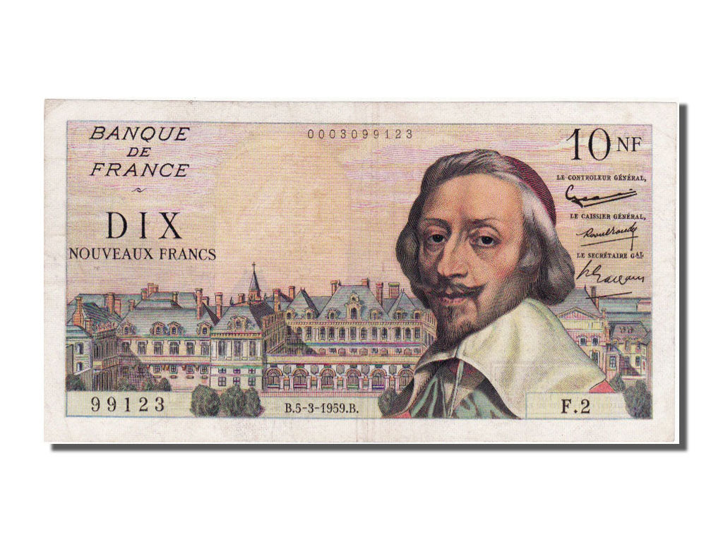 Francia, 10 Nouveaux Francs, 1959, KM:142a, 1959-03-05, BB, Fayette:57.1
