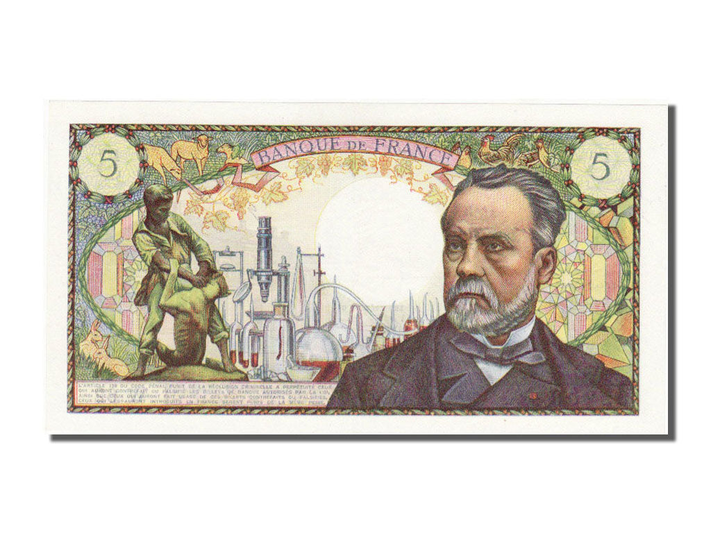 Billete, Francia, 5 Francs, 5 F 1966-1970 ''Pasteur'', 1967, 1967-12-07, MBC+