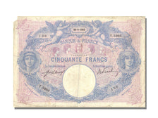 France, 50 Francs, 50 F 1889-1927 ''Bleu et Rose'', 1915, KM #64e, 1915-04-20,..