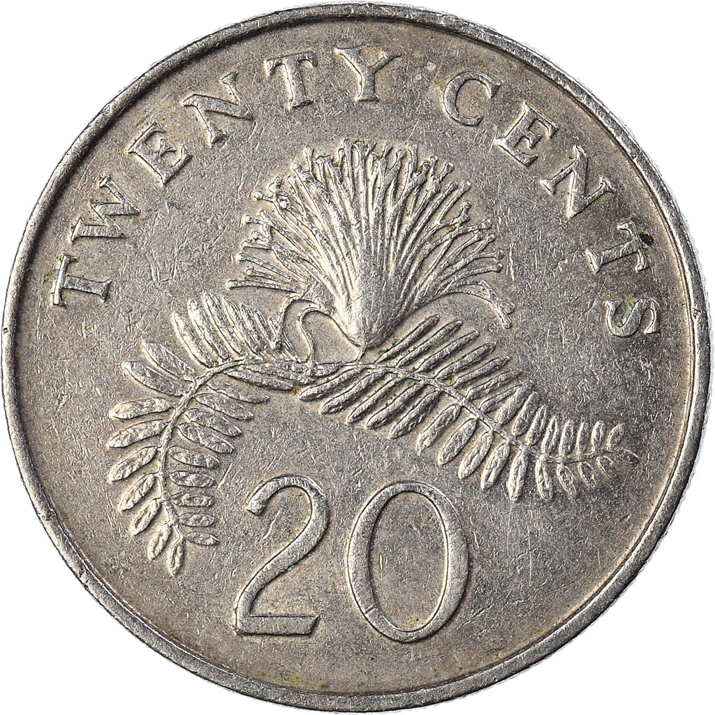 Münze, Singapur, 20 Cents, 1987