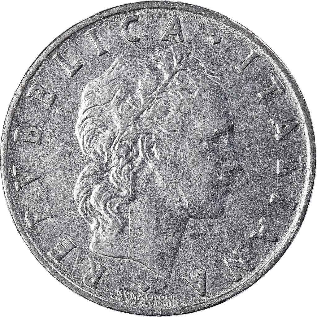 Münze, Italien, 50 Lire, 1954