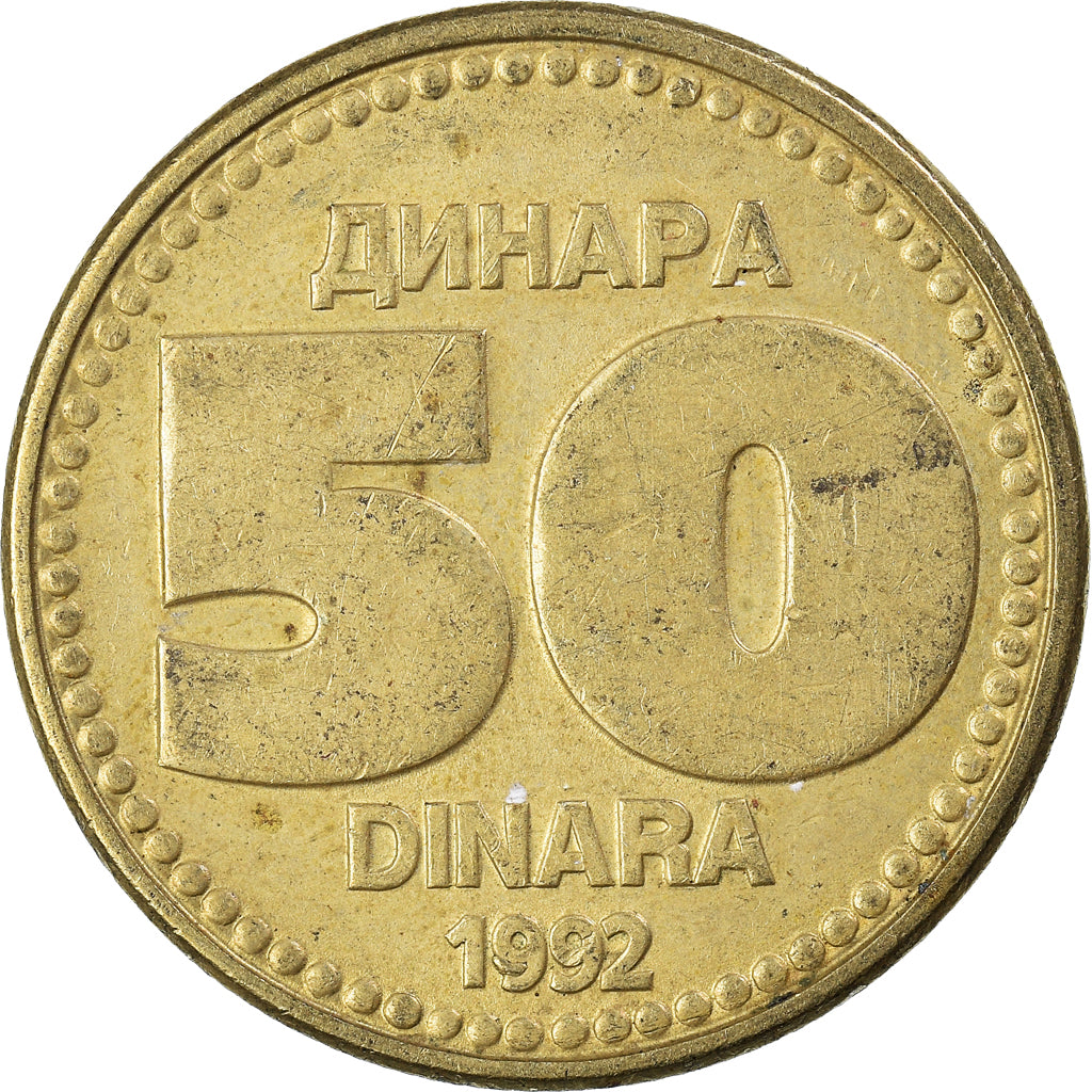 Moneda, Yugoslavia, 50 Dinara, 1992