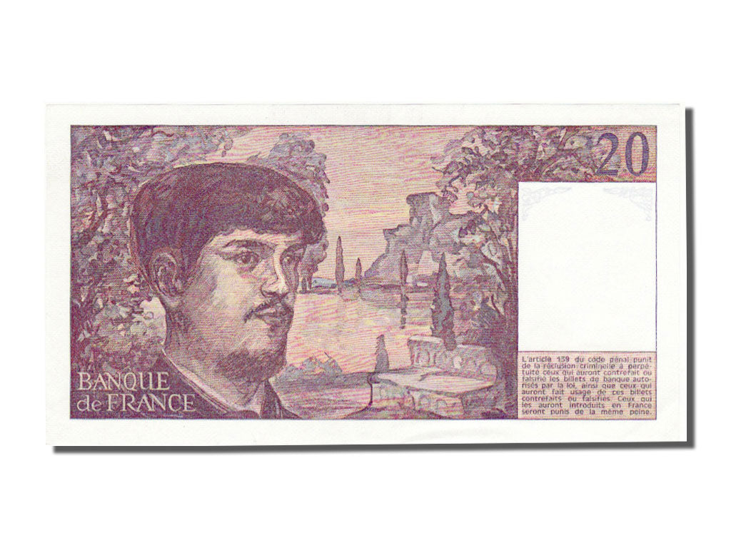 France, 20 Francs, 20 F 1980-1997 ''Debussy'', 1981, KM #151a, , J 007, Fayette.