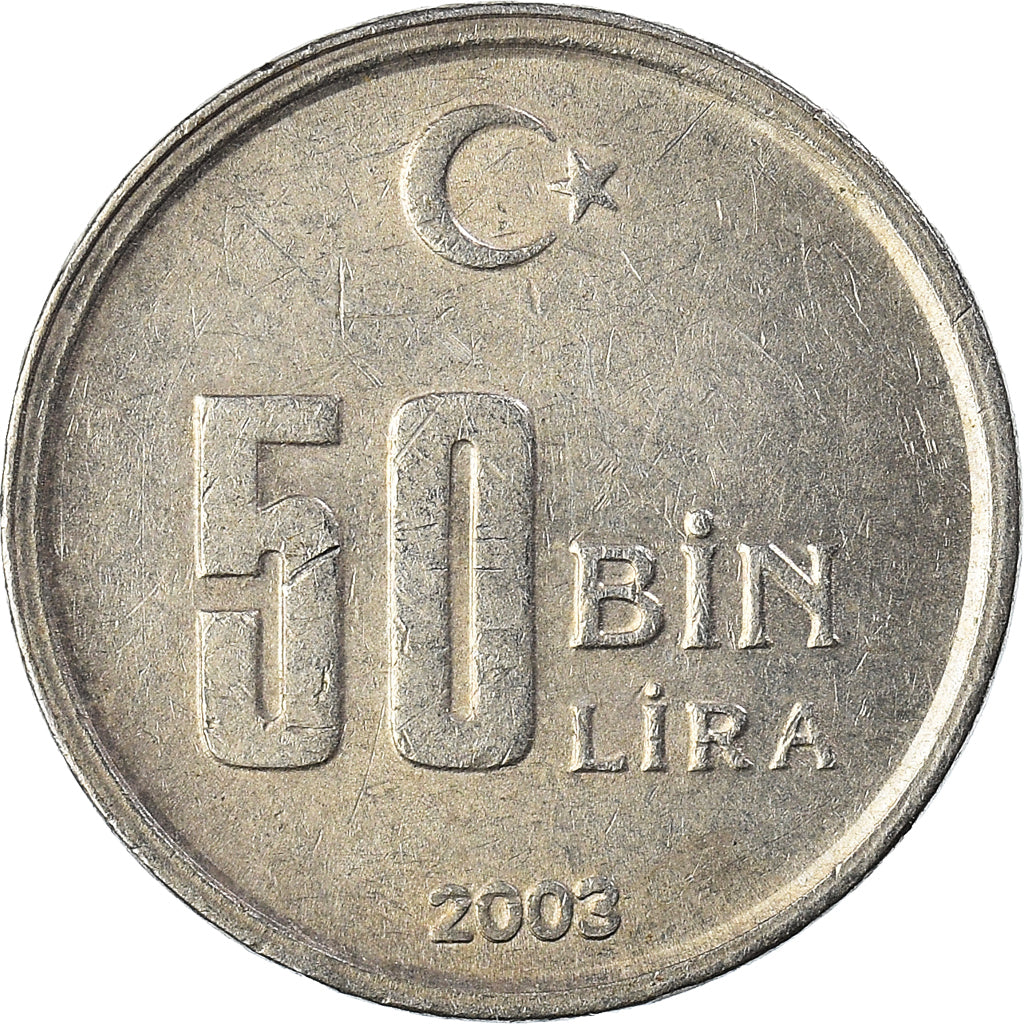 Moneta, Turcja, 50000 Lira, 50 Bin Lira, 2003
