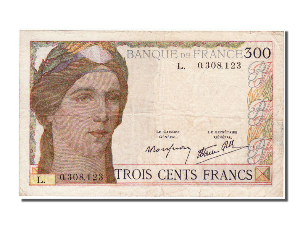 France, 300 Francs, 300 F 1938-1939, 1938, KM #87a, 1938-10-06, EF(40-45), L,...