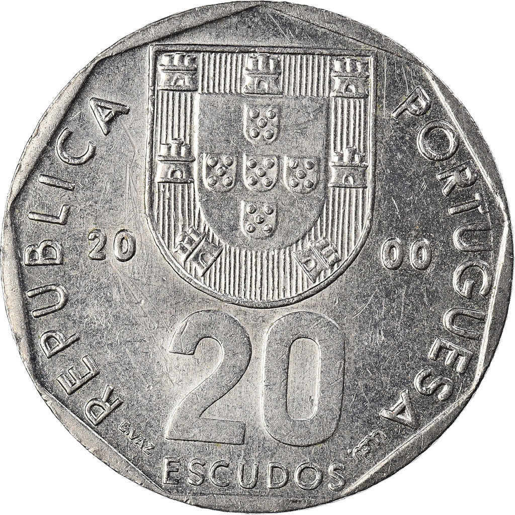 Coin, Portugal, 20 Escudos, 2000