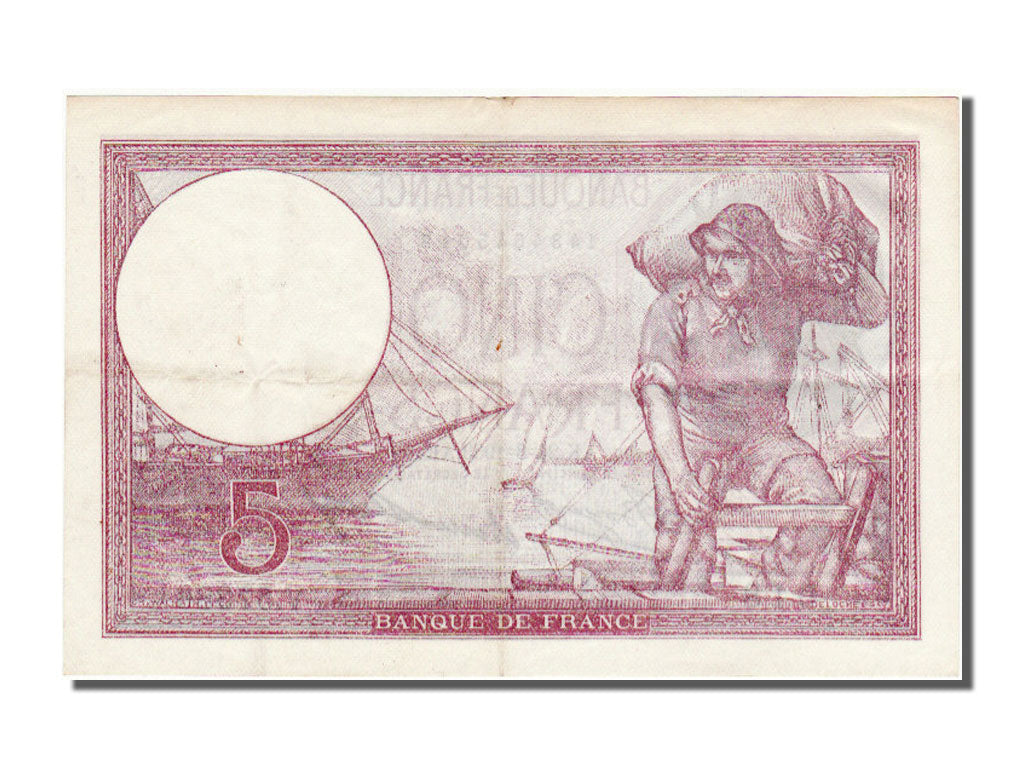 France, 5 Francs, 5 F 1917-1940 ''Violet'', 1933, KM #72e, 1933-08-24,...