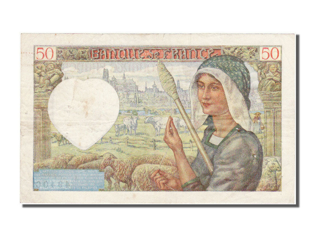 France, 50 Francs, 50 F 1940-1942 ''Jacques Coeur'', 1941, KM #93, 1941-04-17,..