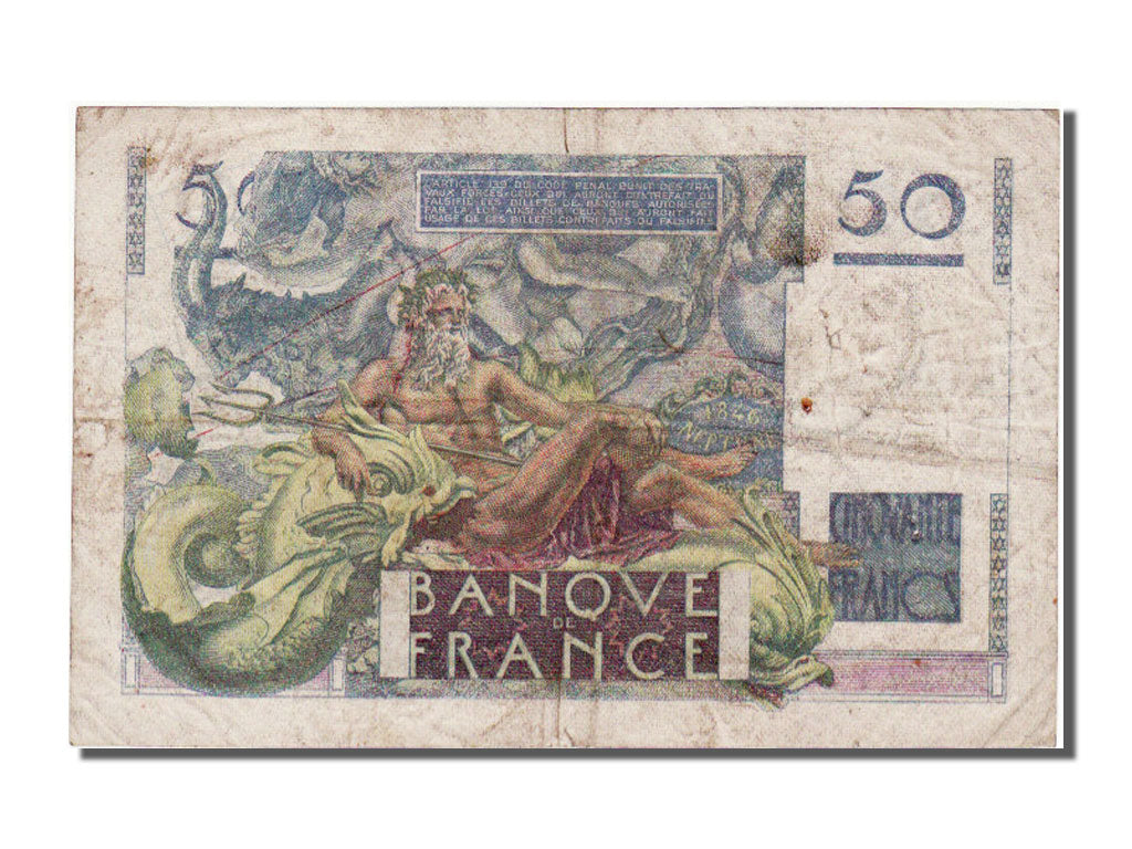 France, 50 Francs, 50 F 1946-1951 ''Le Verrier'', 1949, KM #127b, 1949-02-17,...