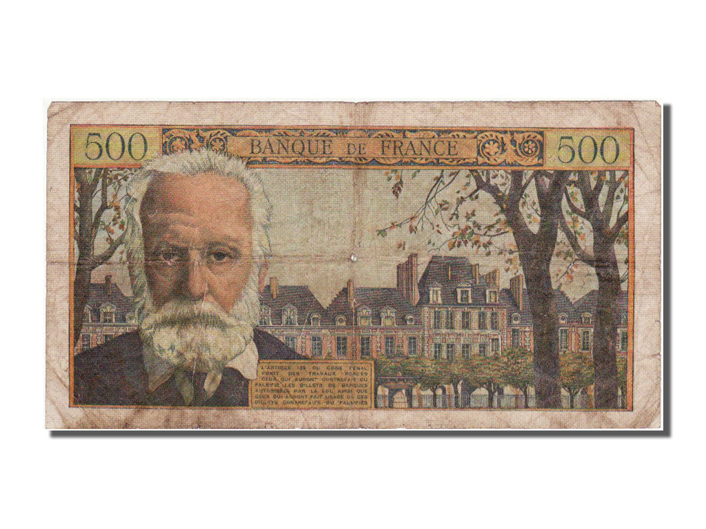France, 500 Francs, 500 F 1954-1958 ''Victor Hugo'', 1955, KM #133a,...