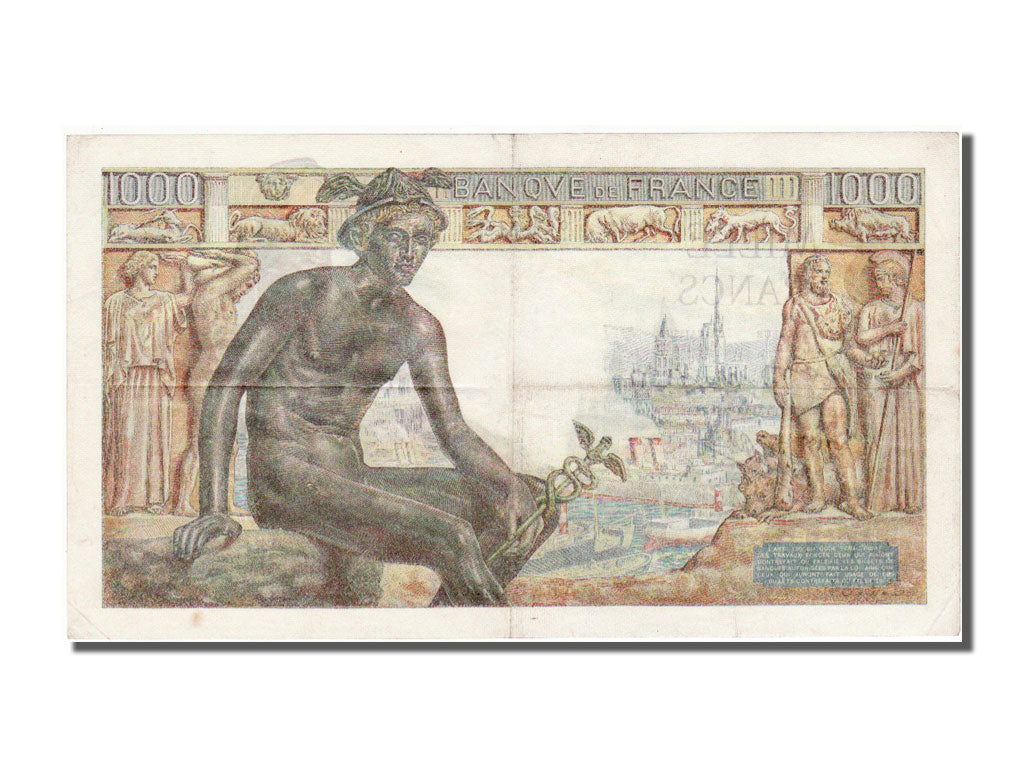 France, 1000 Francs, 1 000 F 1942-1943 ''Déesse Déméter'', 1942, KM #102, 194...