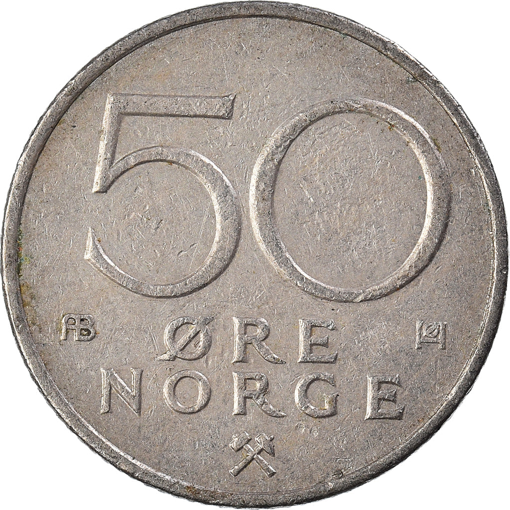 Münze, Norwegen, 50 Öre, 1974