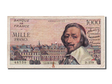 France, 1000 Francs, 1 000 F 1953-1957 ''Richelieu'', 1956, KM #134a,...