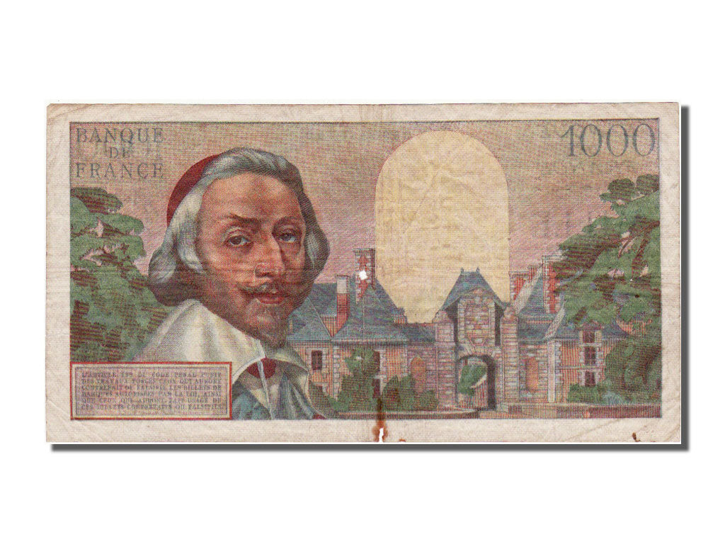 France, 1000 Francs, 1 000 F 1953-1957 ''Richelieu'', 1956, KM #134a,...