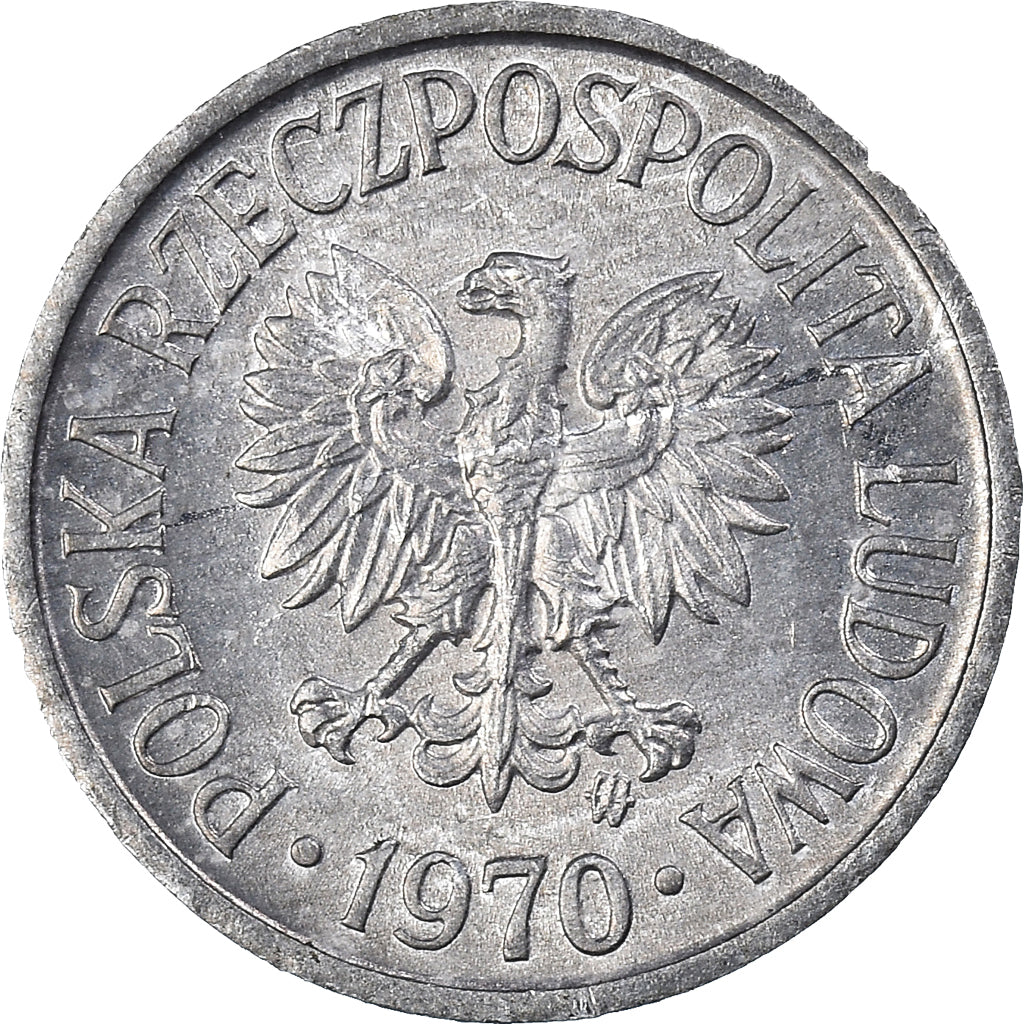 Moneta, Polonia, 5 Groszy, 1970