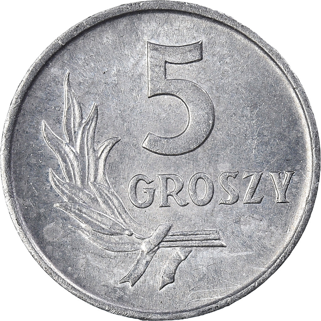 Moneta, Polonia, 5 Groszy, 1970