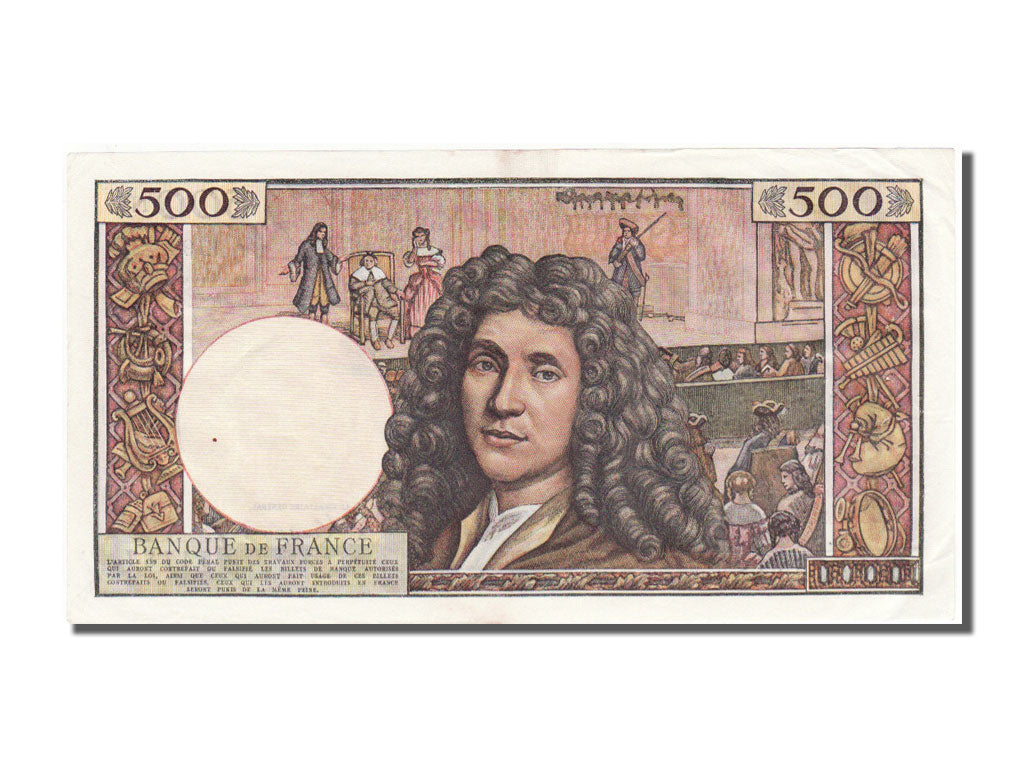 Banknote, France, 500 Nouveaux Francs, 500 NF 1959-1966 ''Molière'', 1963