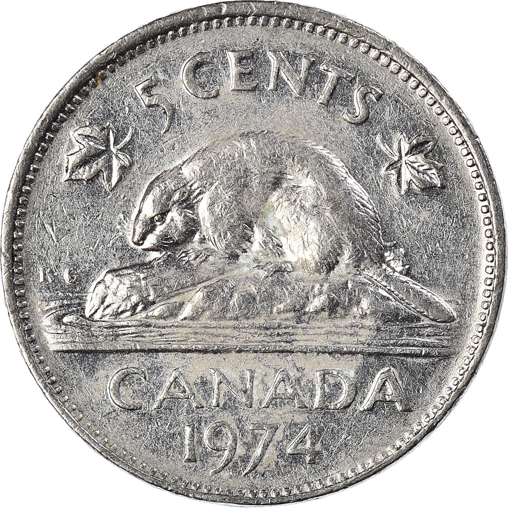 Moneda, Canadá, 5 Cents, 1974