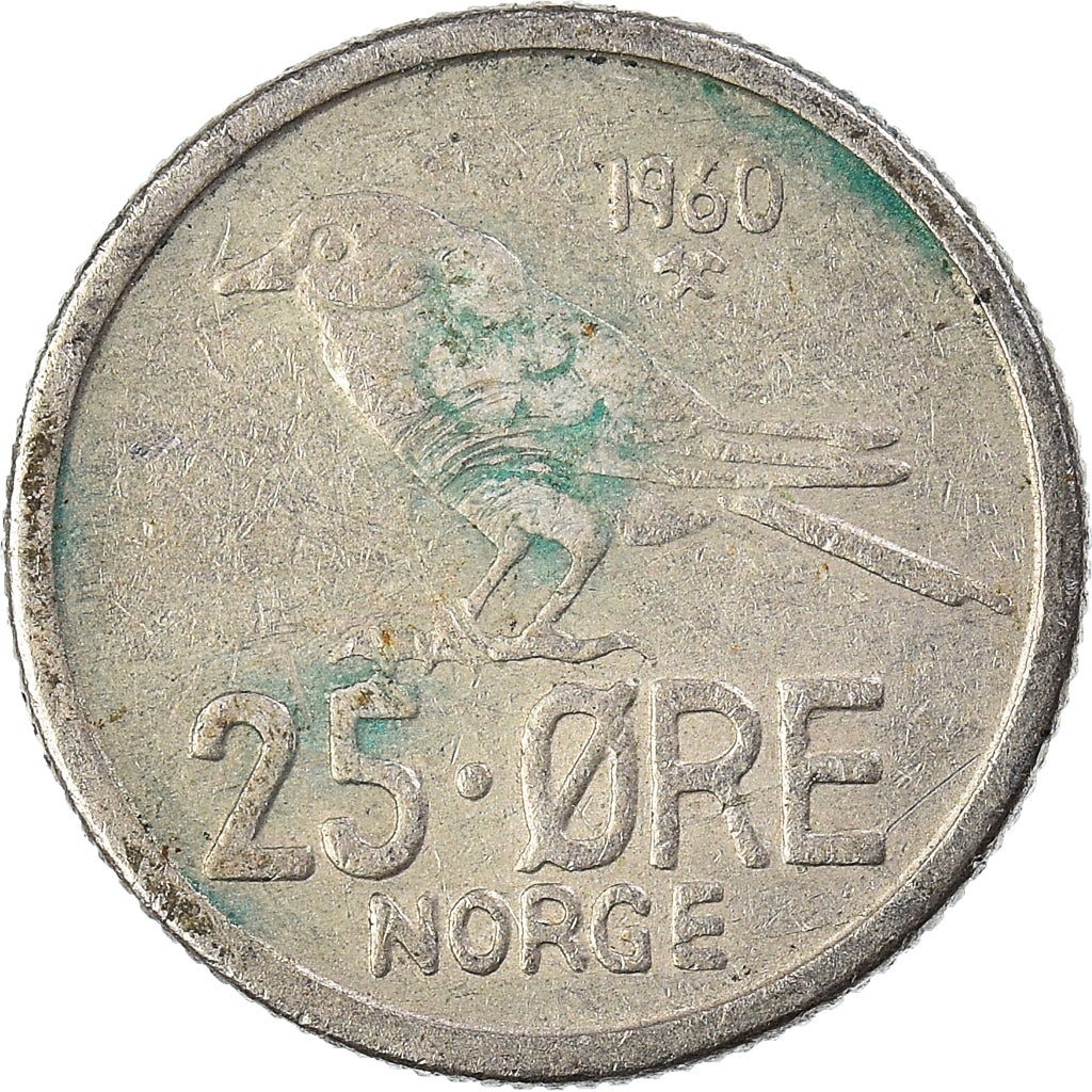 Moneta, Norvegia, 25 Öre, 1960