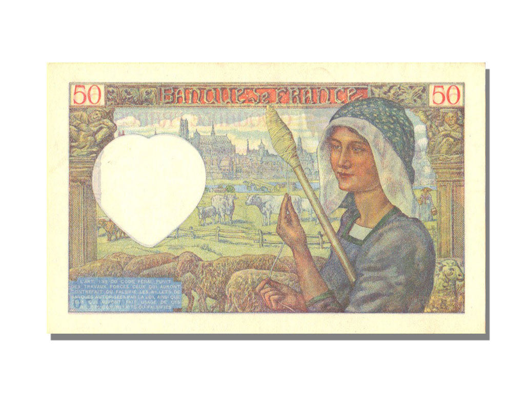 Banknote, France, 50 Francs, 50 F 1940-1942 ''Jacques Coeur'', 1941, 1941-01-23