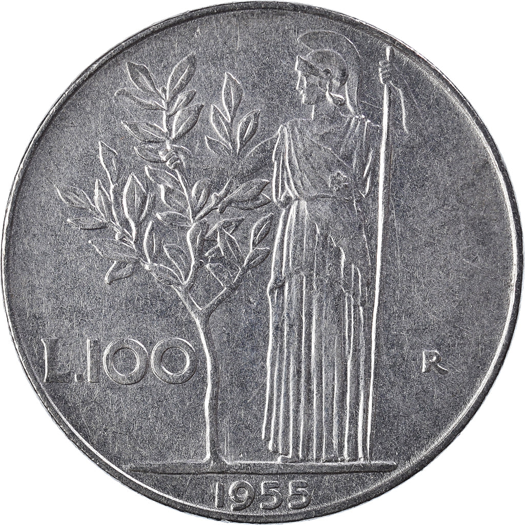 Moneda, Italia, 100 Lire, 1955