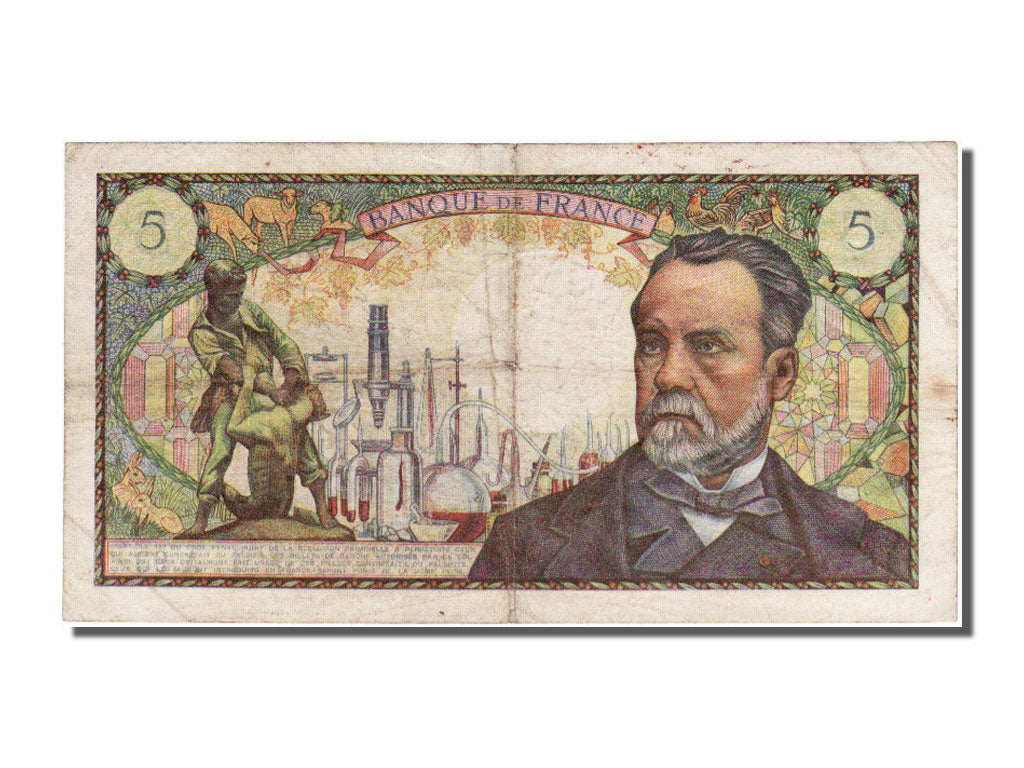 France, 5 Francs, 5 F 1966-1970 ''Pasteur'', 1969, KM #146b, 1969-02-06,...