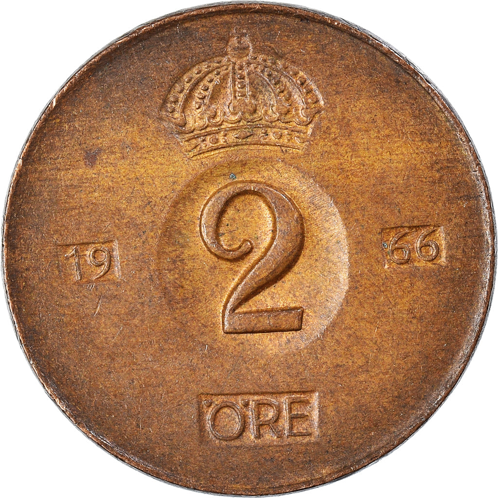 Moneta, Szwecja, 2 Öre, 1966