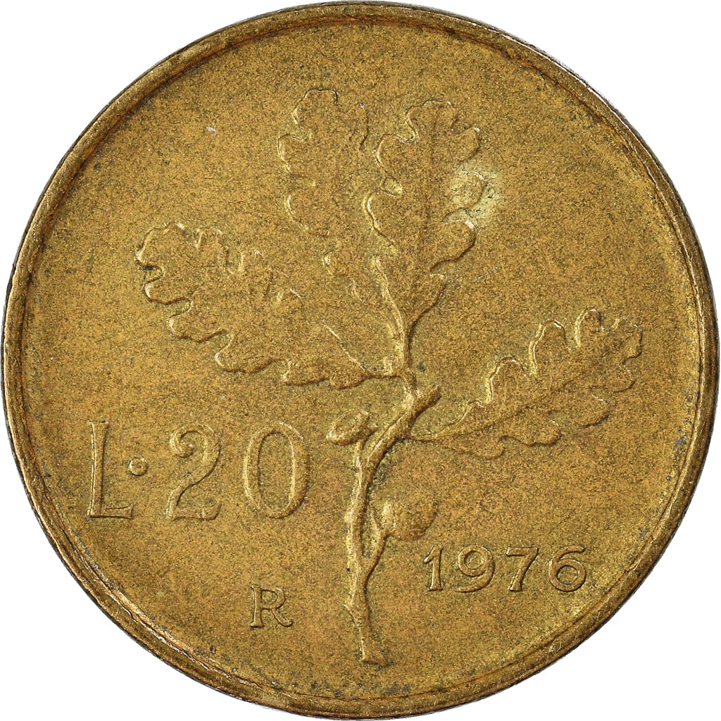 Munten, Italië, 20 Lire, 1976