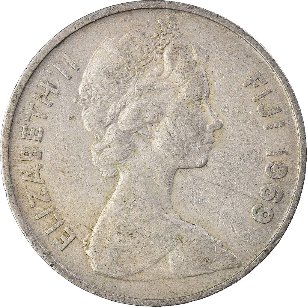 Coin, Fiji, 10 Cents, 1969