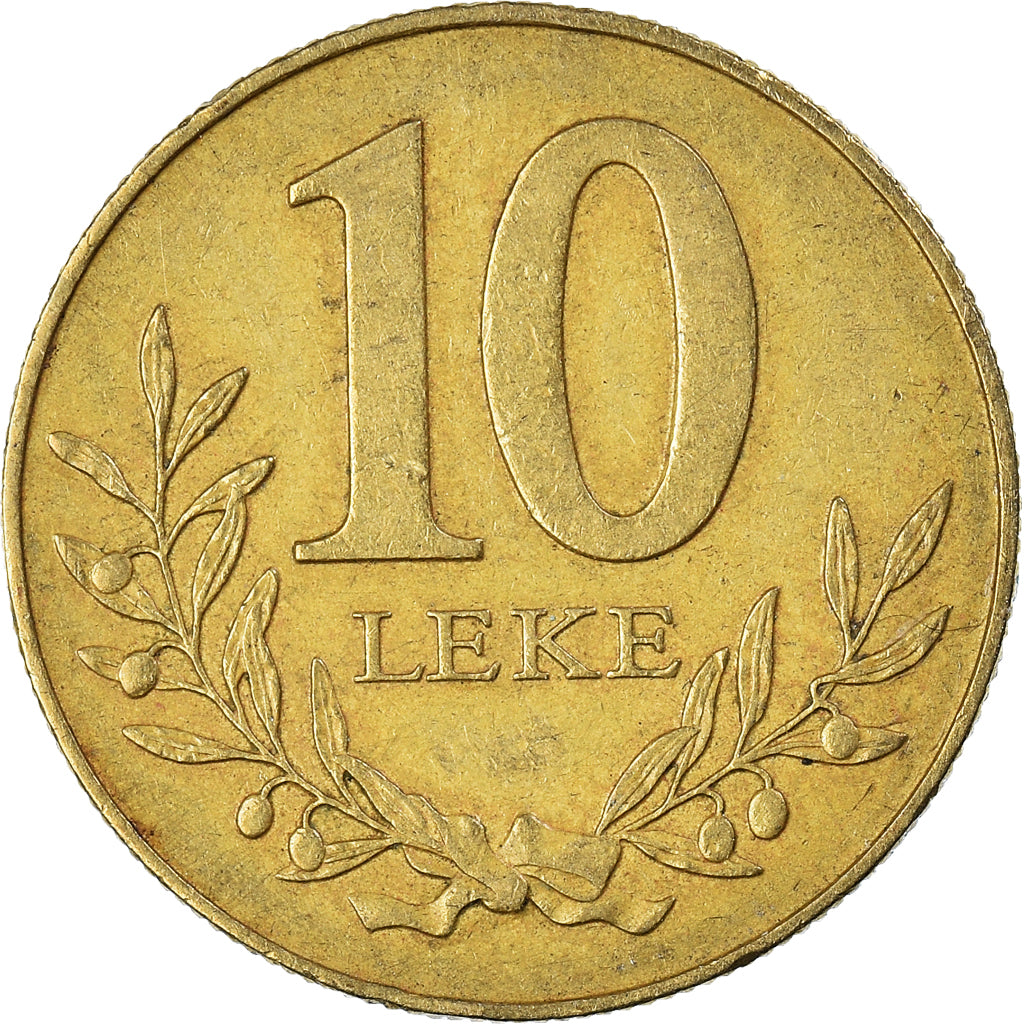 Moeda, Albânia, 10 Lekë, 1996