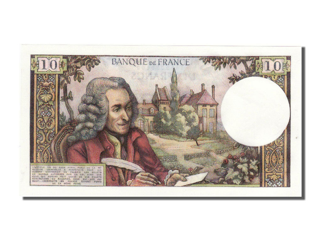 France, 10 Francs, 10 F 1963-1973 ''Voltaire'', 1970, KM #147c, 1970-05-08,...