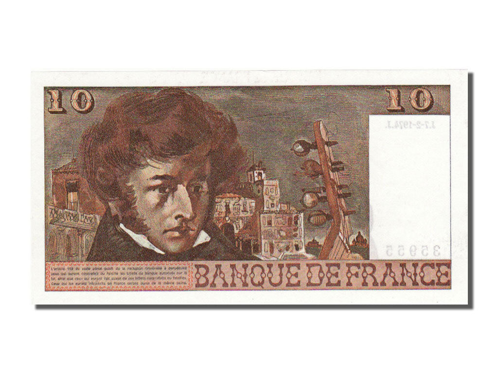 France, 10 Francs, 10 F 1972-1978 ''Berlioz'', 1974, KM #150a, 1974-02-07,...
