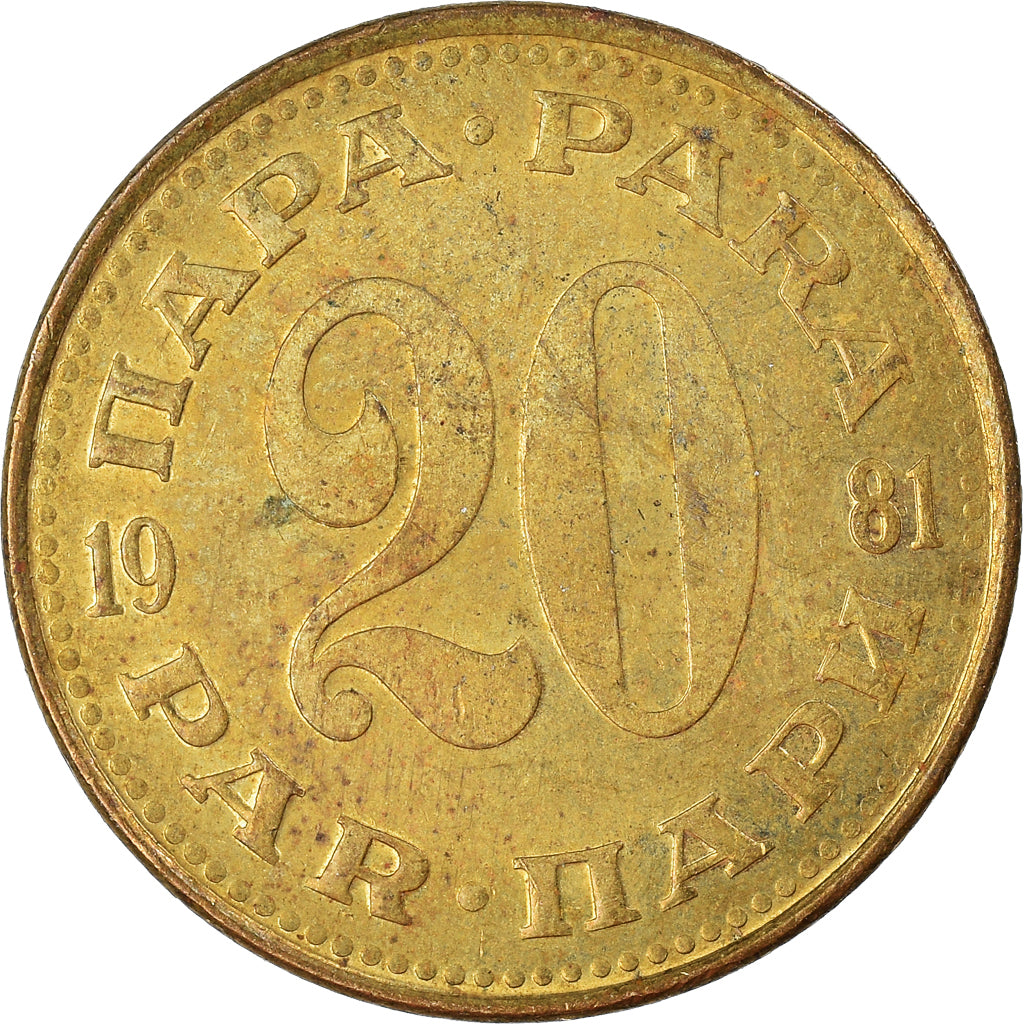 Monnaie, Yougoslavie, 20 Para, 1981