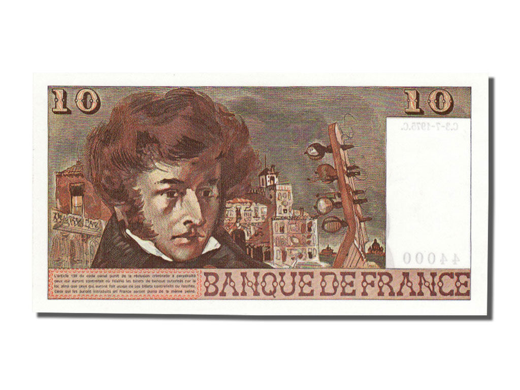 Banknote, France, 10 Francs, 10 F 1972-1978 ''Berlioz'', 1975, 1975-07-03