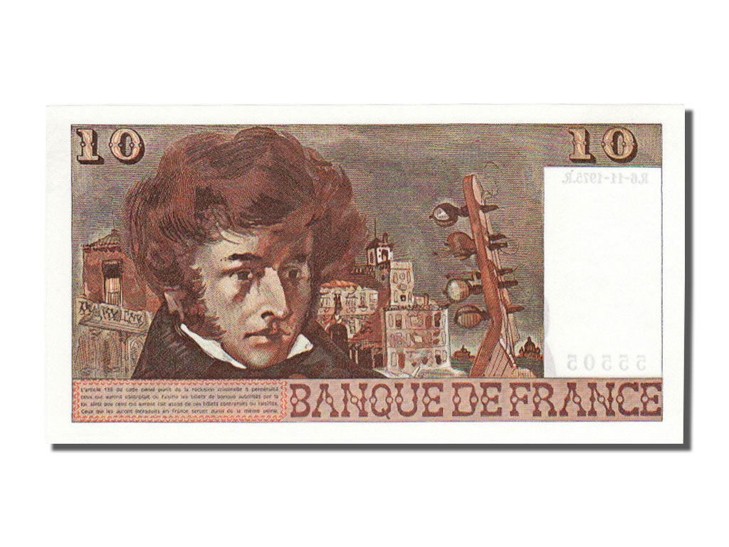 Banknote, France, 10 Francs, 10 F 1972-1978 ''Berlioz'', 1975, 1975-11-06