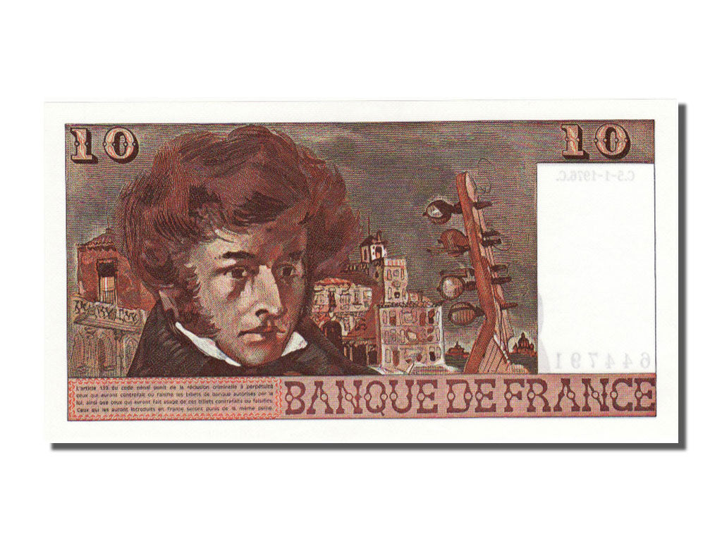 France, 10 Francs, 10 F 1972-1978 ''Berlioz'', 1976, KM #150c, 1976-01-05,...