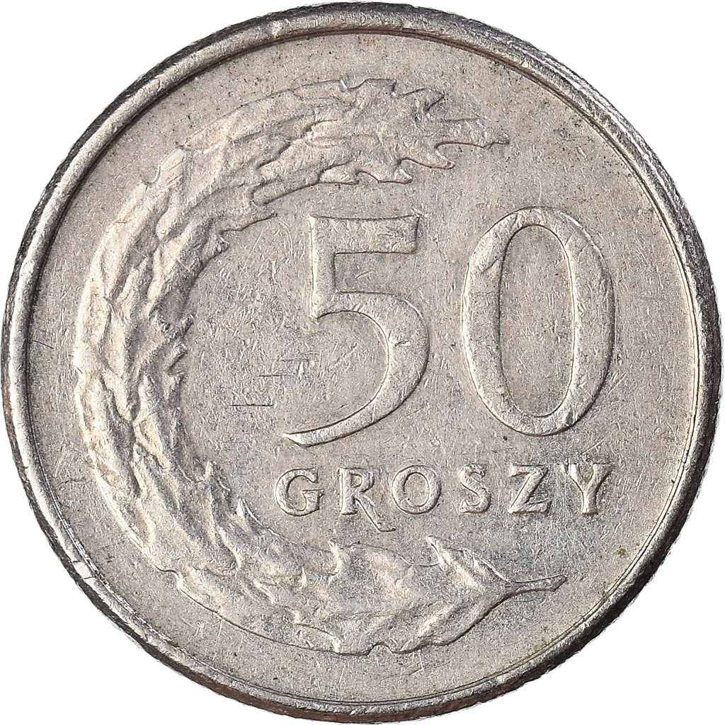 Moneta, Polonia, 50 Groszy, 1995