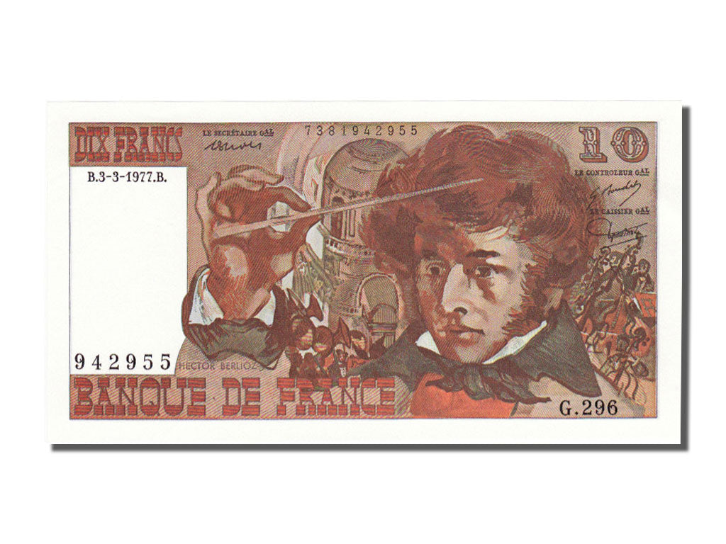 Billete, Francia, 10 Francs, 10 F 1972-1978 ''Berlioz'', 1977, 1977-03-03, UNC
