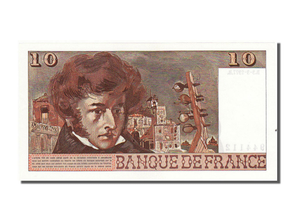 France, 10 Francs, 10 F 1972-1978 ''Berlioz'', 1977, KM #150c, 1977-03-03, , A..