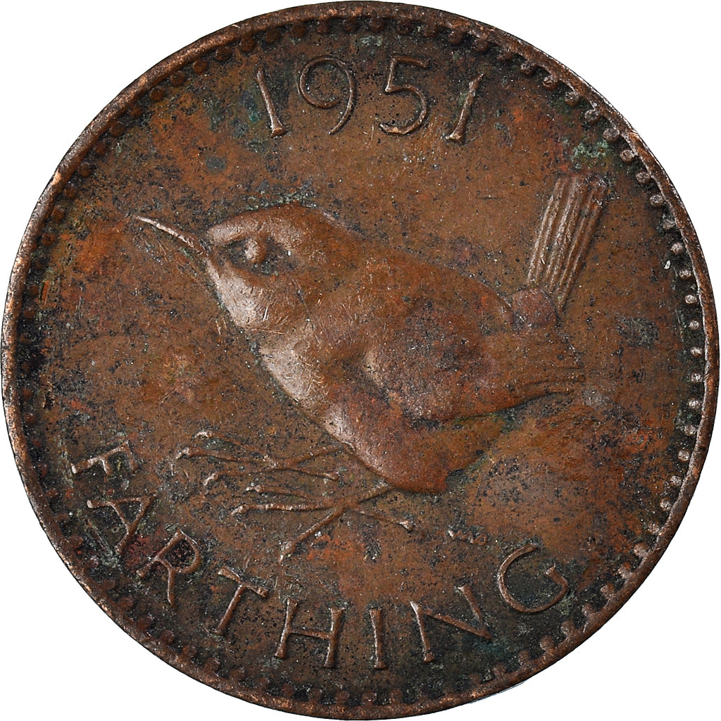 Coin, Great Britain, Farthing, 1951