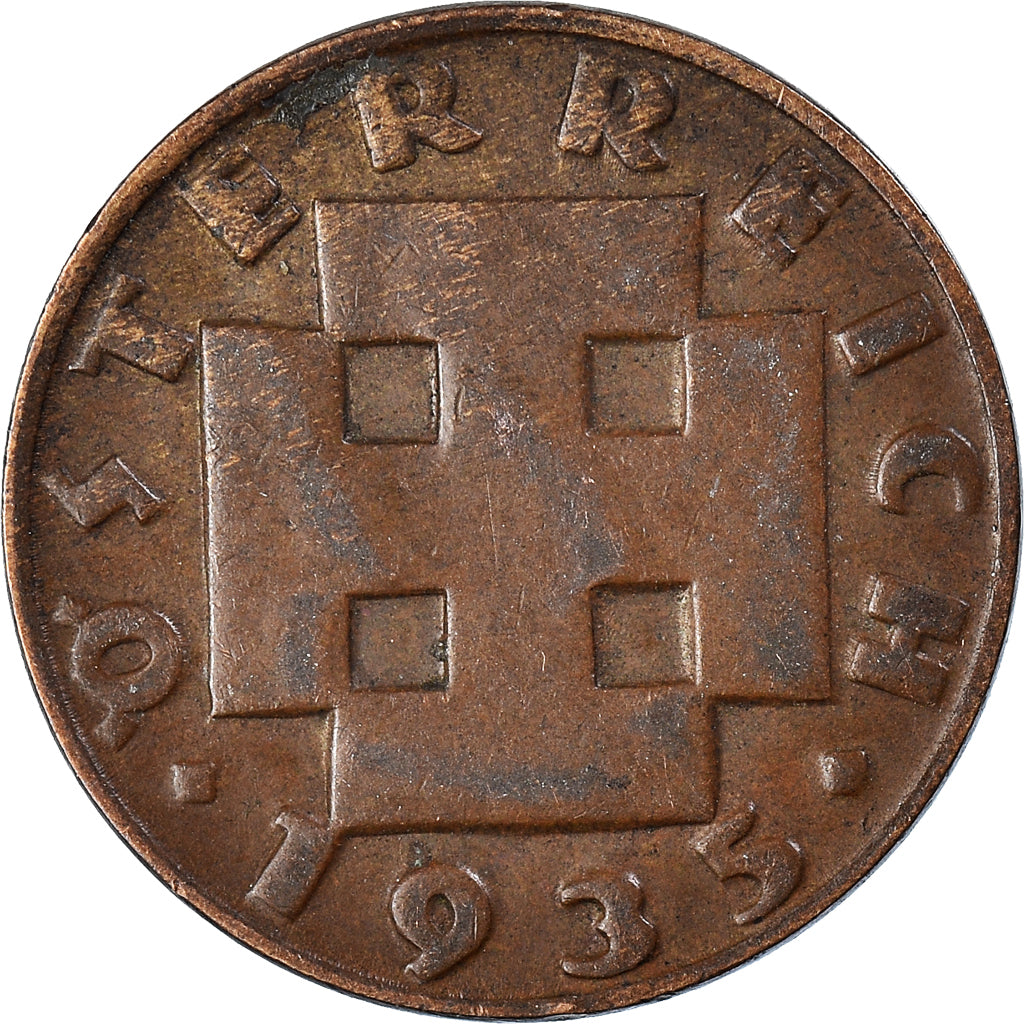 Moneda, Austria, 2 Groschen, 1935