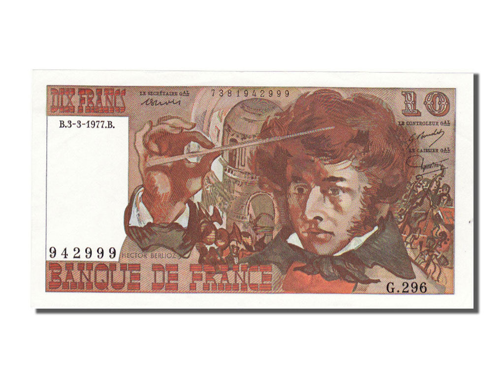 Billet, France, 10 Francs, 10 F 1972-1978 ''Berlioz'', 1977, 1977-03-03, NEUF