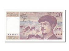 France, 20 Francs, 20 F 1980-1997 ''Debussy'', 1987, KM #151b, UNC(65-70), V...
