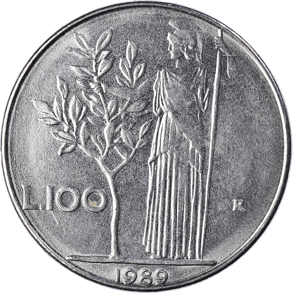 Moneda, Italia, 100 Lire, 1989
