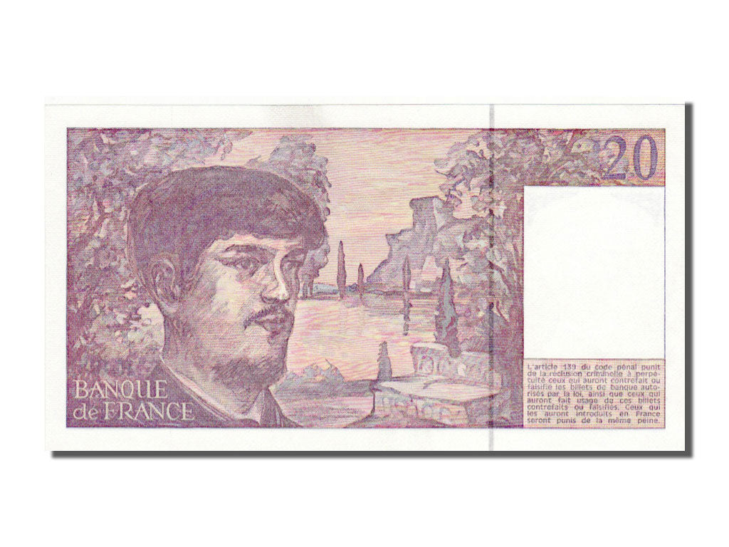 France, 20 Francs, 20 F 1980-1997 ''Debussy'', 1990, KM #151d, UNC(65-70), H...