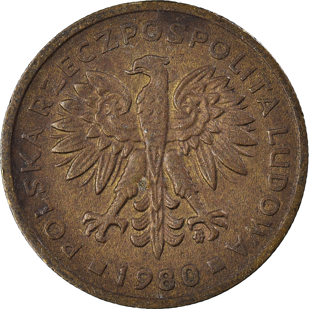 Moneta, Polonia, 2 Zlote, 1980