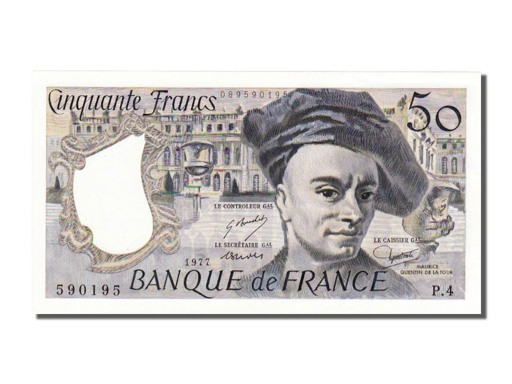 Banconote, Francia, 50 Francs, 50 F 1976-1992 ''Quentin de La Tour'', 1977, FDS